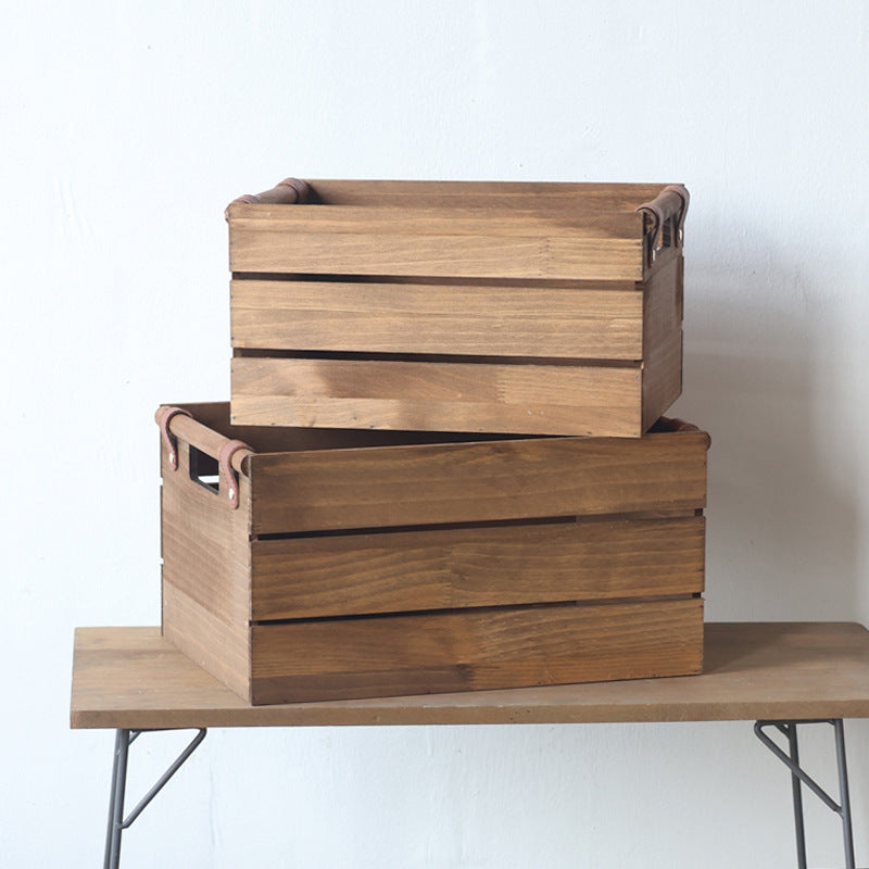 Robust storage basket made of wood Bowlift