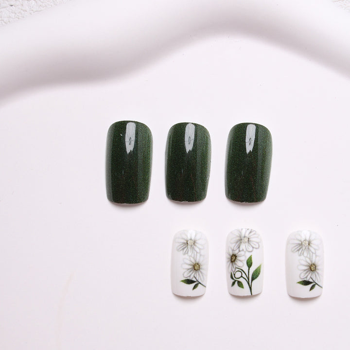Floral Art Press-On Nails Bowlift