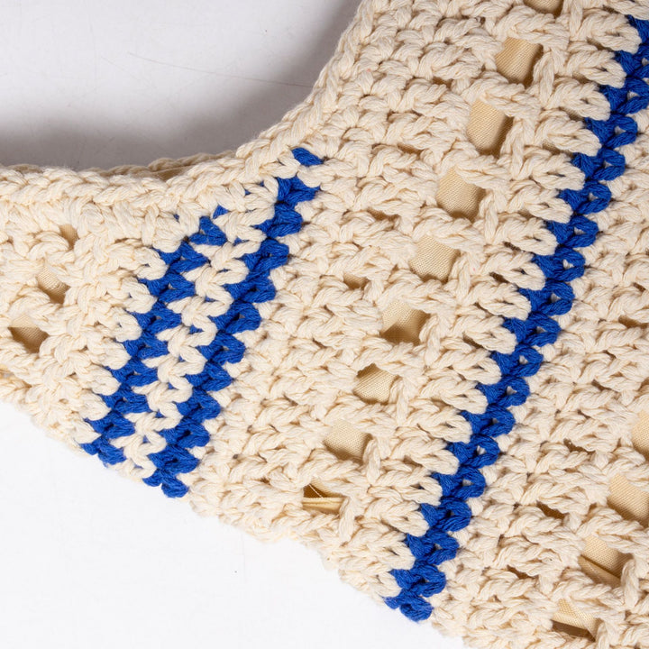 Macrame Beach Bag with Modern Structural Details Bowlift