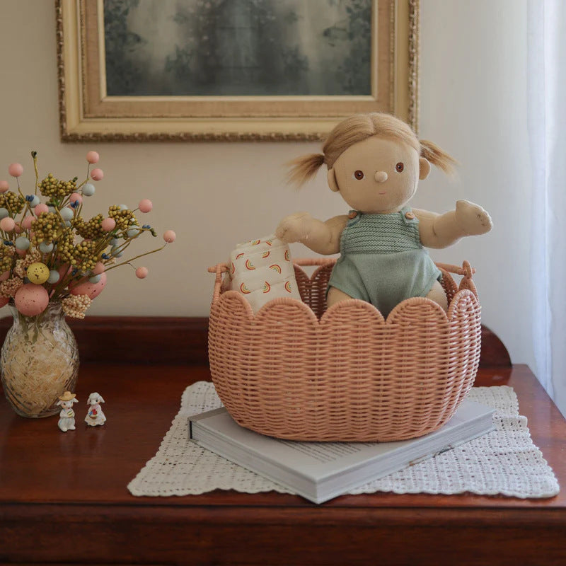 Handmade storage basket for dolls Bowlift