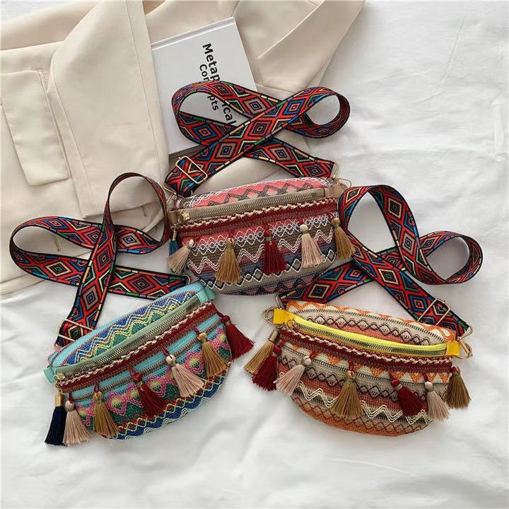 Colorful Embroidered Crossbody Bag Bowlift