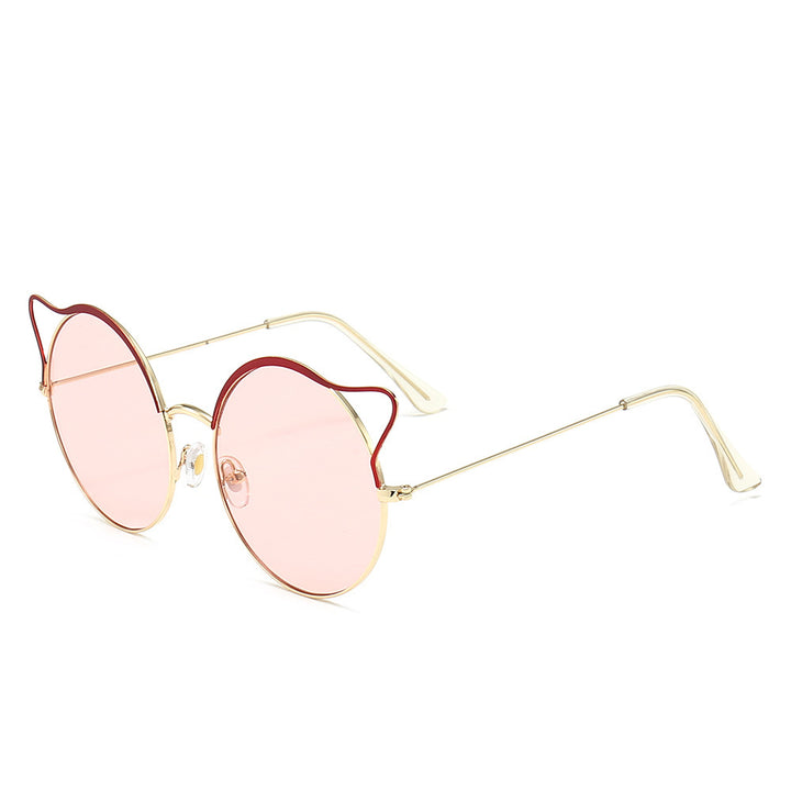 Fashionable Cat-Eye Sunglasses with Mirrored Lenses Bowlift