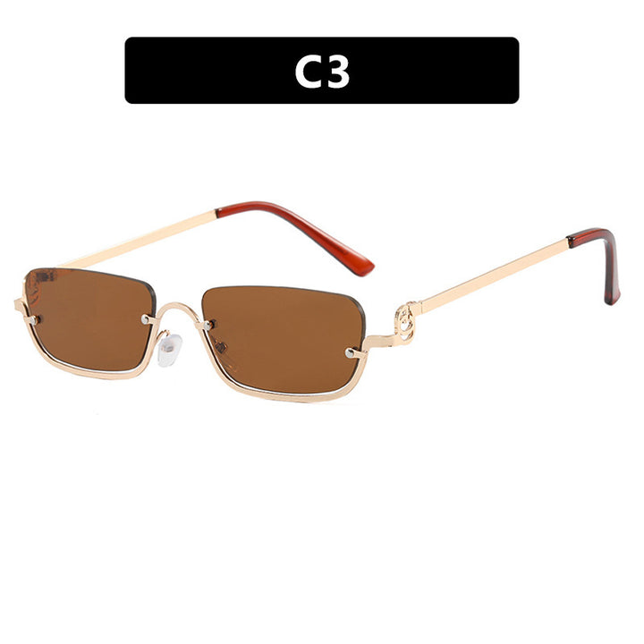 Women square sunglasses with elegant metal frame Bowlift