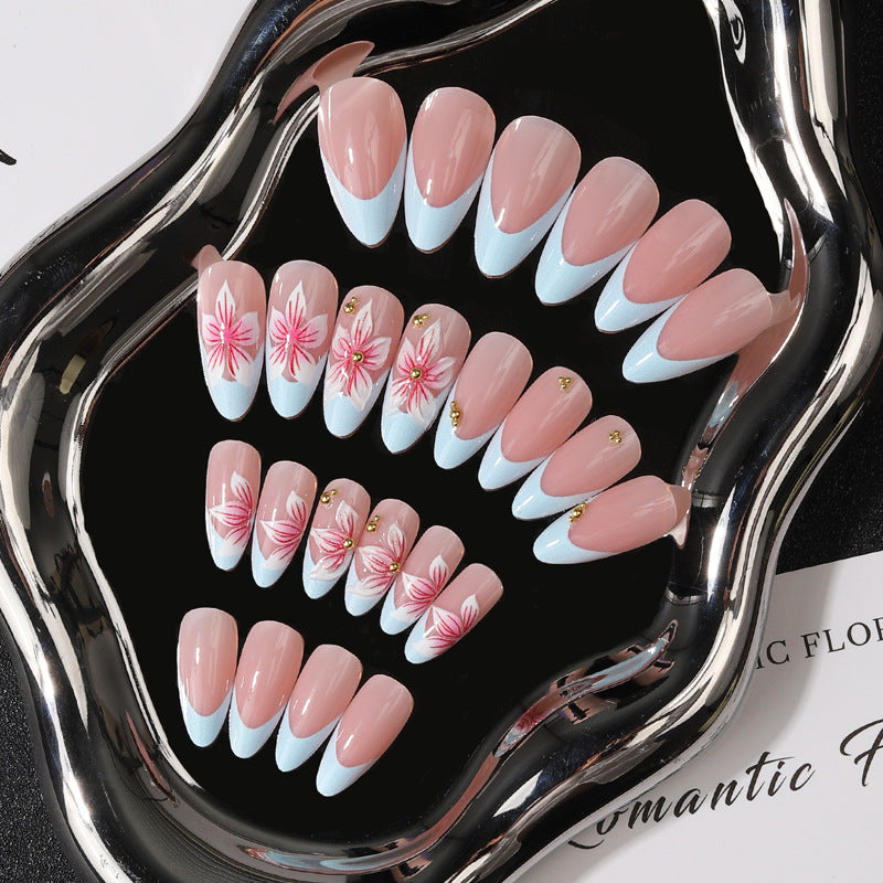 Floral Art Design Press-On Nail Set Bowlift