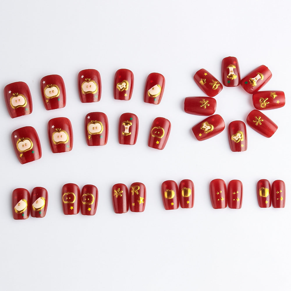 Festive Themed Press-On Nail Art Set Bowlift 1787542947