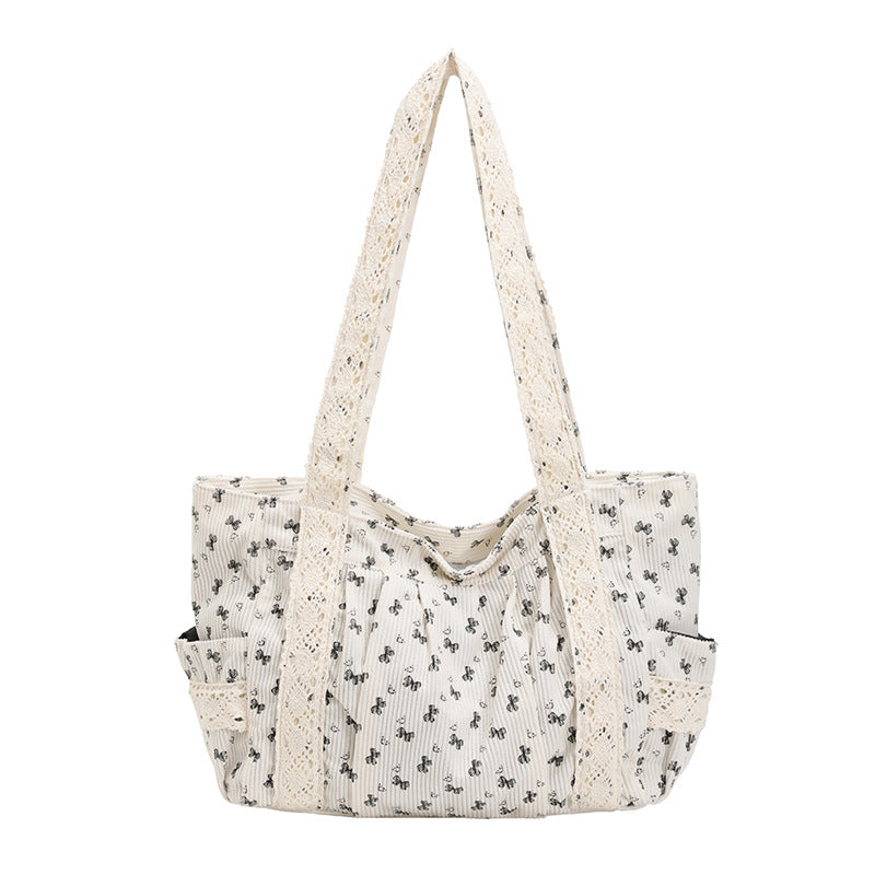 WoElegant Floral Print Tote Bag Bowlift