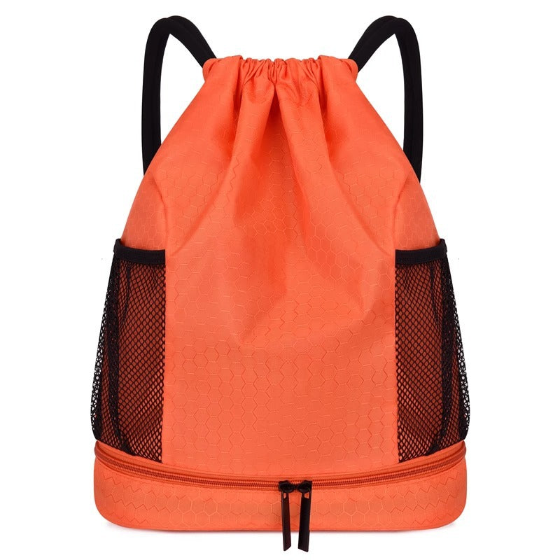 Lightweight Hexagonal Pattern Drawstring Backpack Bowlift