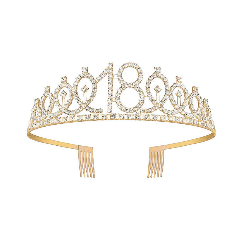 Women's Crystal-Embellished Tiara with Elegant Design Bowlift