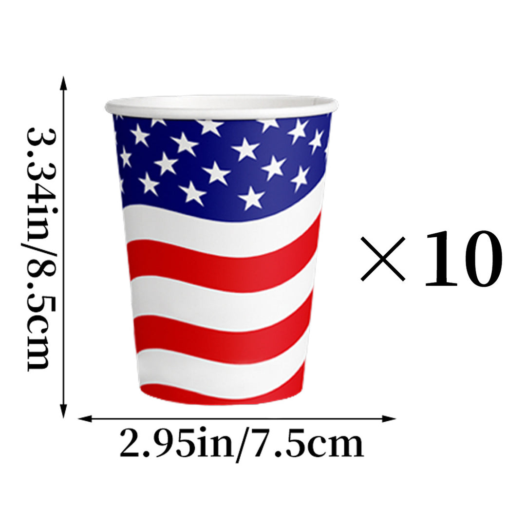 Unisex nan Pappteller Set with patriotic star stripe motif and convenient plate size Bowlift