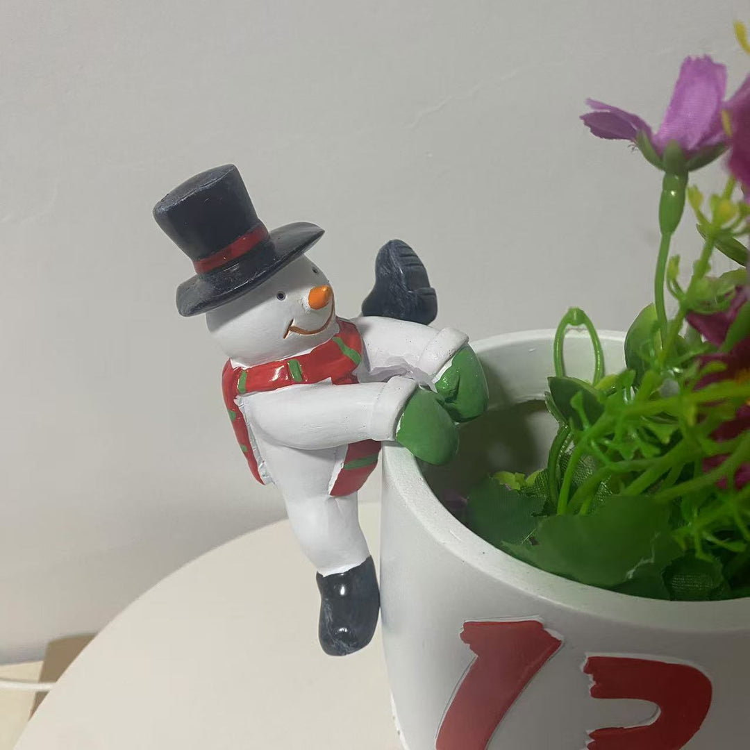 Decorative Snowman Plant Decoration Bowlift