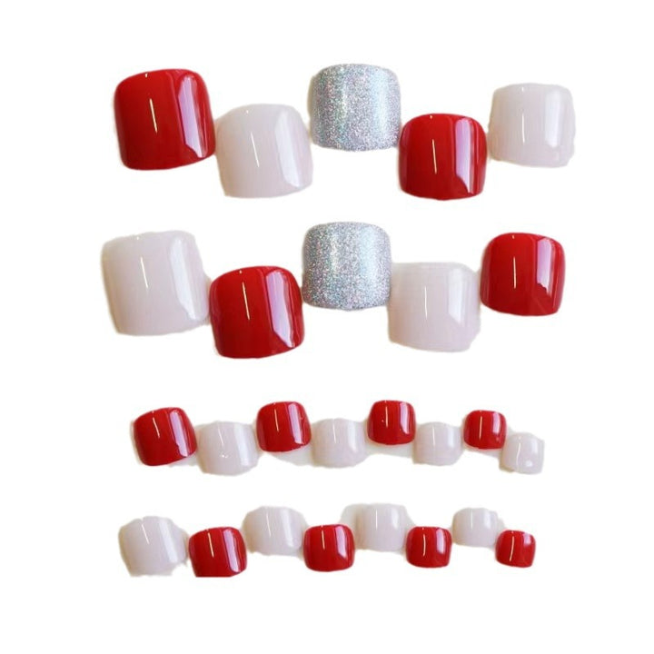 Elegant Press-On Toenail Art Set Bowlift