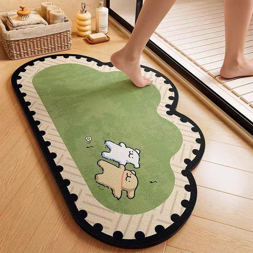 Cute Animal-Themed Plush Bath Mat