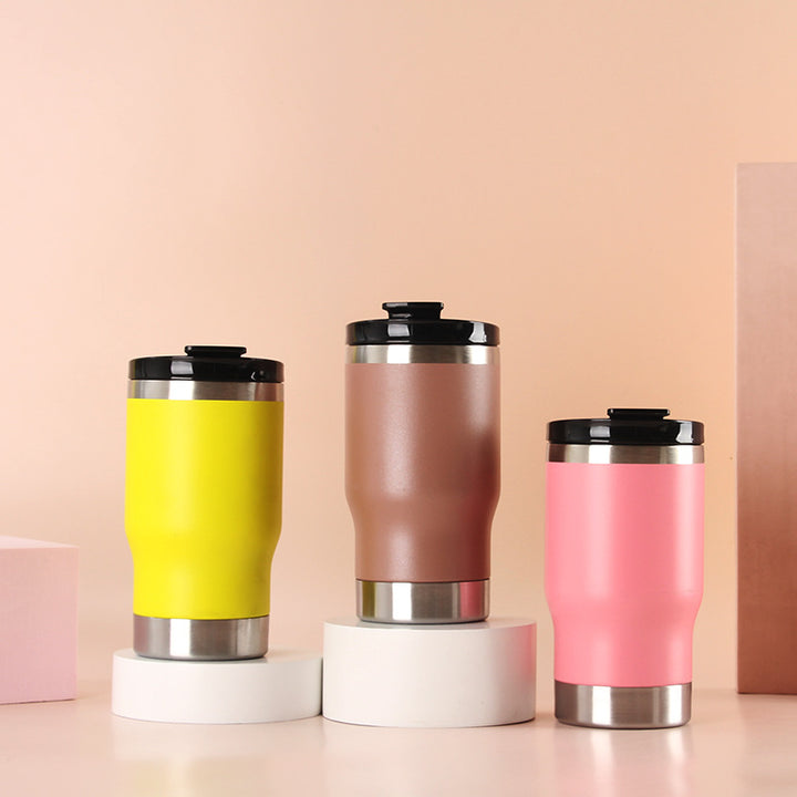 Women Insulated Travel Mug with Non-Slip Silicone Ring Bowlift