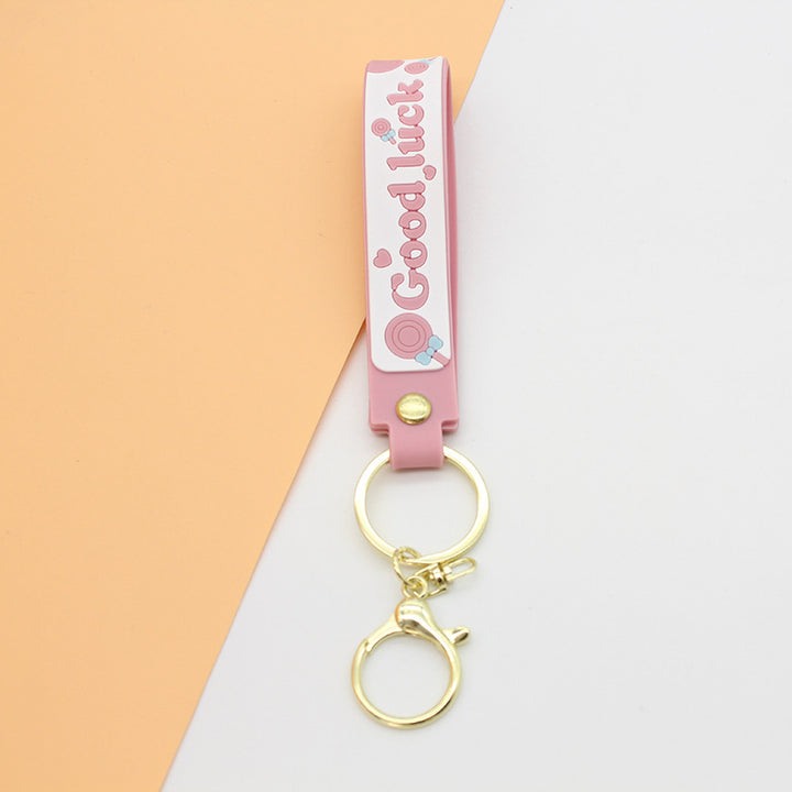 Unisex keychain with motivating lucky saying Bowlift
