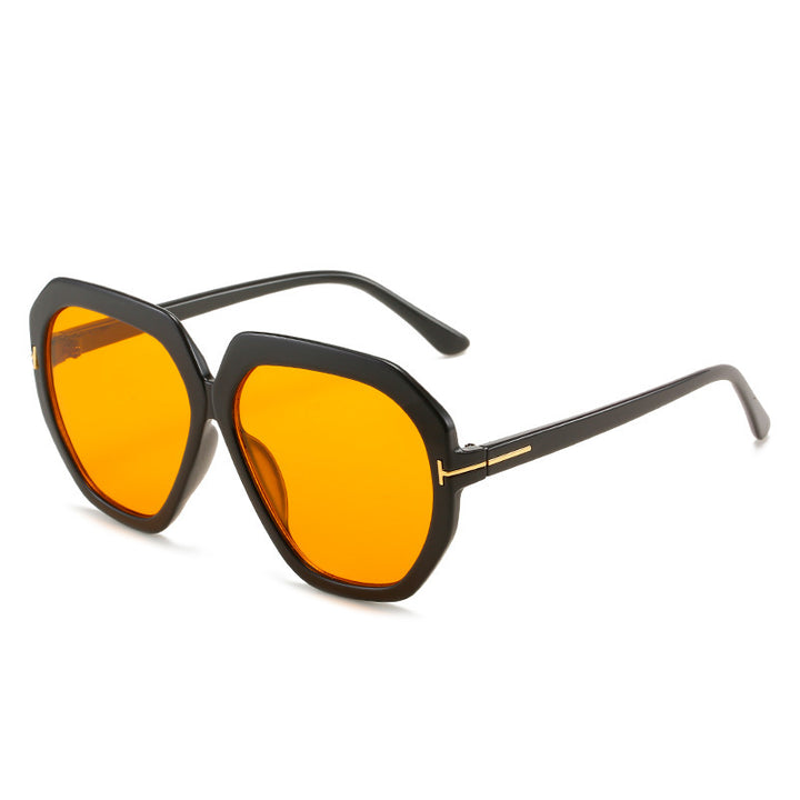 Fashion-Forward Oversized Hexagonal Sunglasses Bowlift