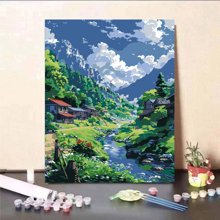 DIY Scenic Landscape Paint by Numbers Kit Bowlift
