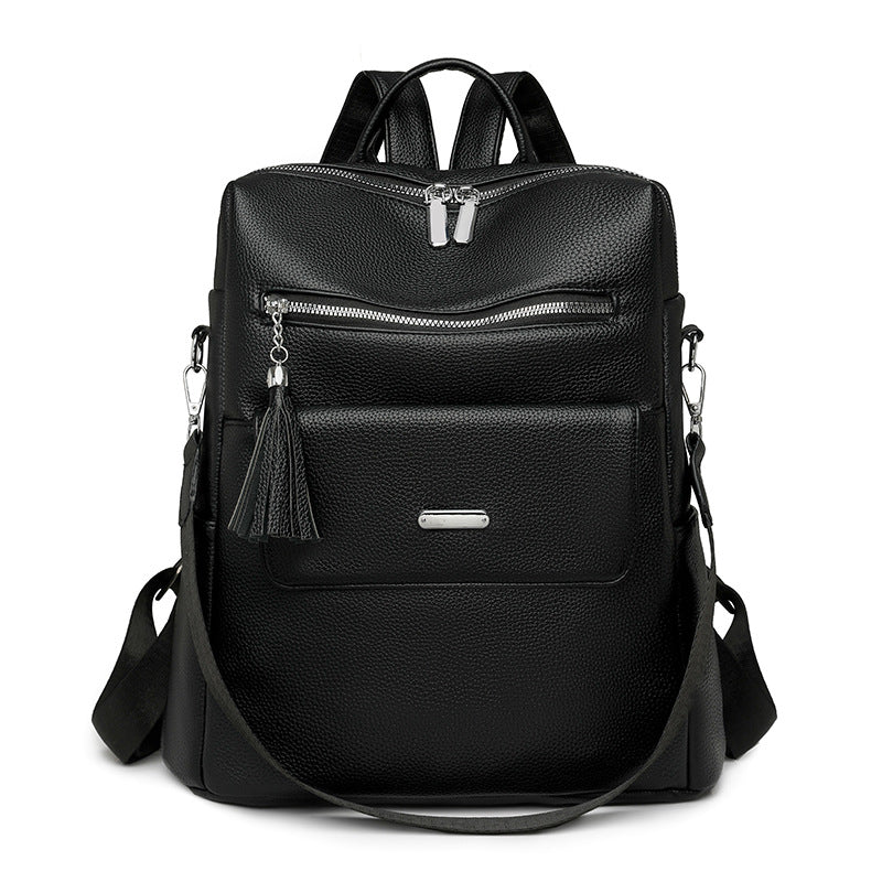 Stylish Multi-Pocket Leather Backpack Bowlift 1788673935
