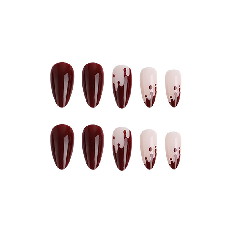 Artful Nail Tips with Drop Design Bowlift
