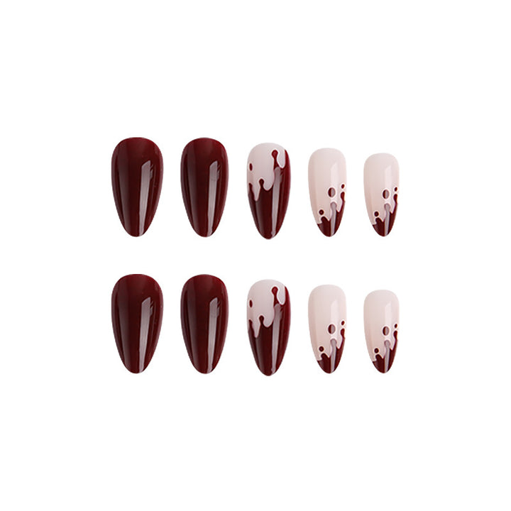 Artful Nail Tips with Drop Design Bowlift