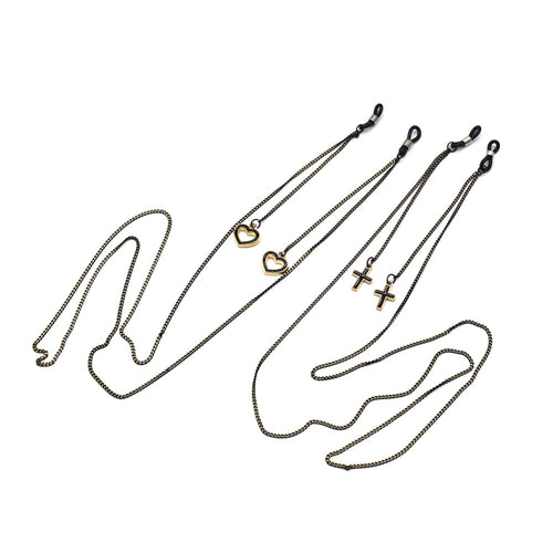 Heart-Embellished Eyewear Holder Chain Bowlift