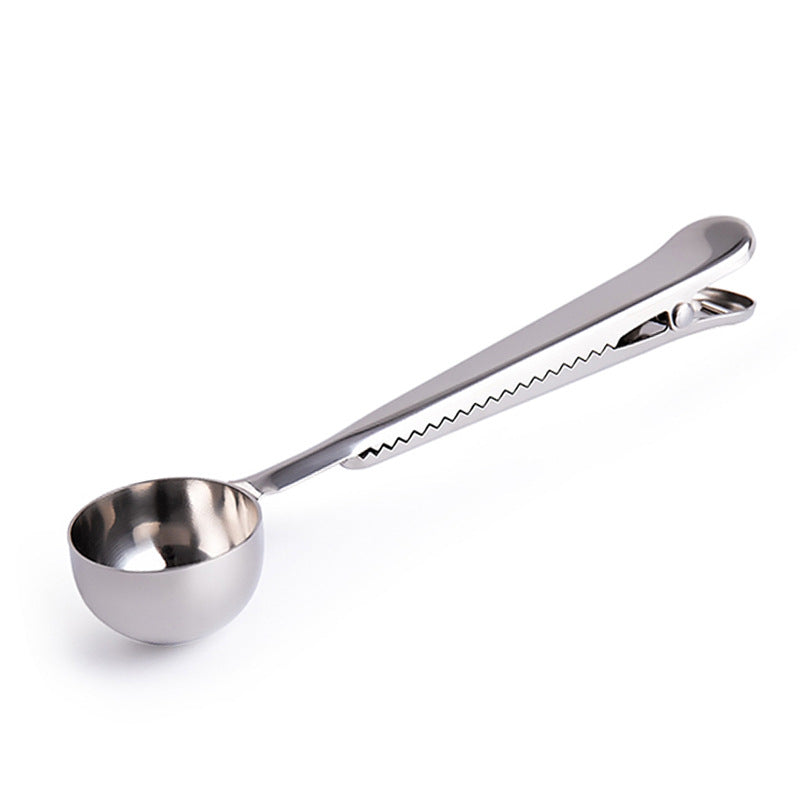 Professional Stainless Steel Coffee Measuring Scoop with Clip Bowlift