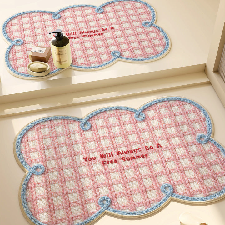 Heart-Patterned Bathroom Mat Bowlift