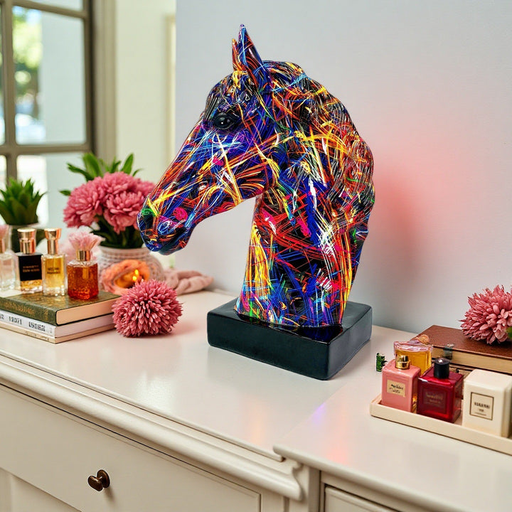 Artful horse sculpture made of high-quality resin Bowlift
