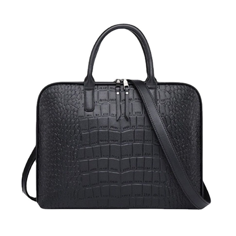 Elegant Laptop Bag in Luxurious Crocodile Look Bowlift