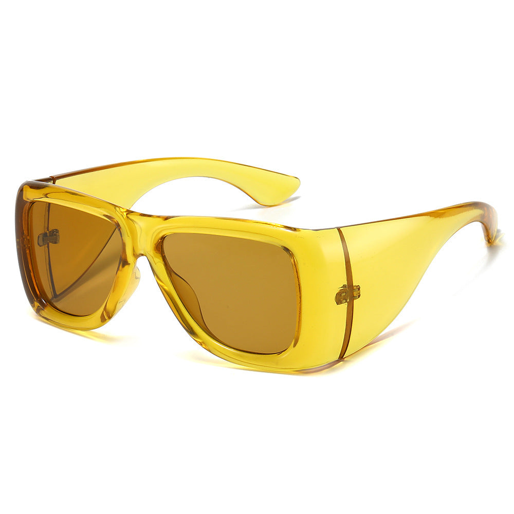 Oversized Fashion-Driven Shield Sunglasses Bowlift