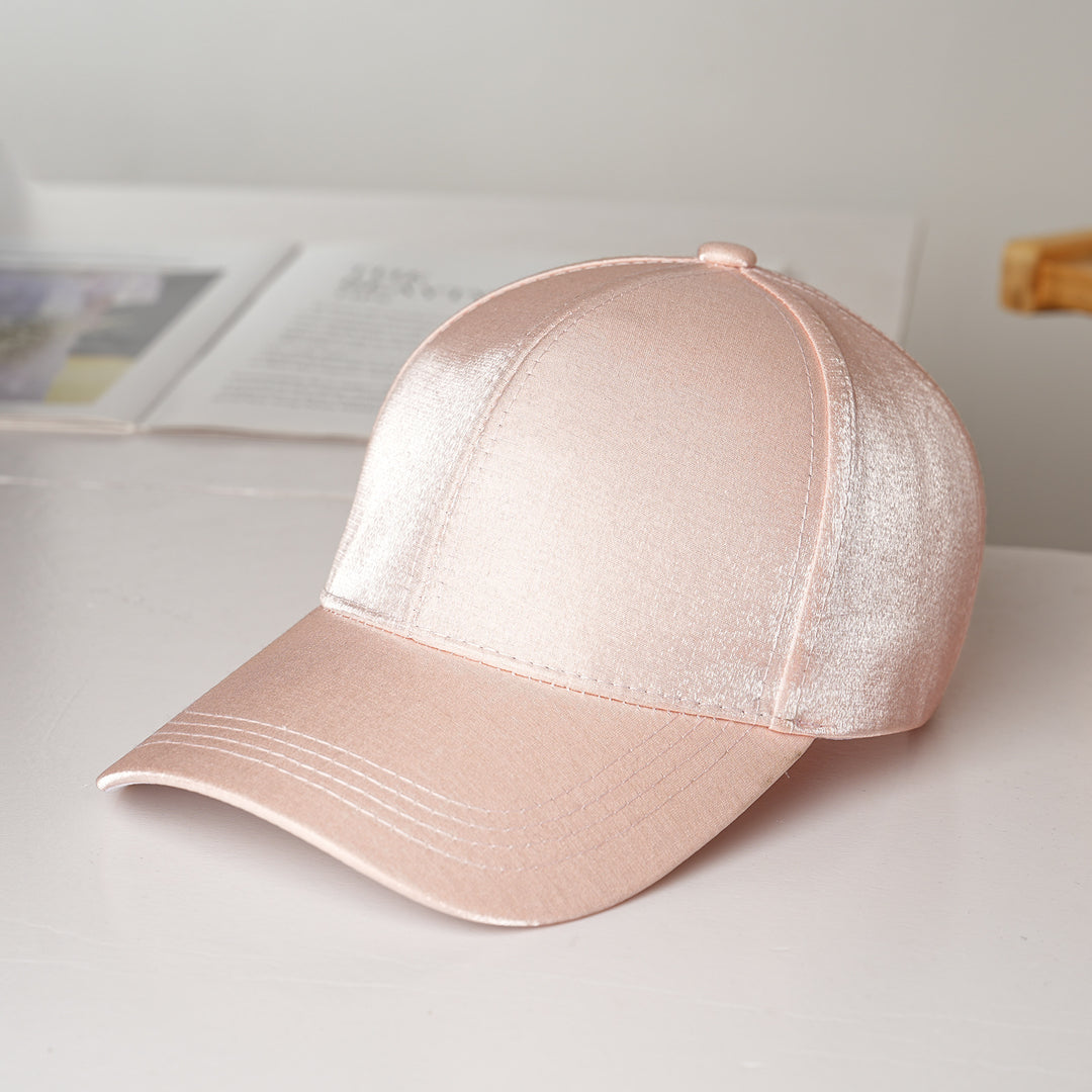 Women's Sporty Satin Baseball Cap Bowlift