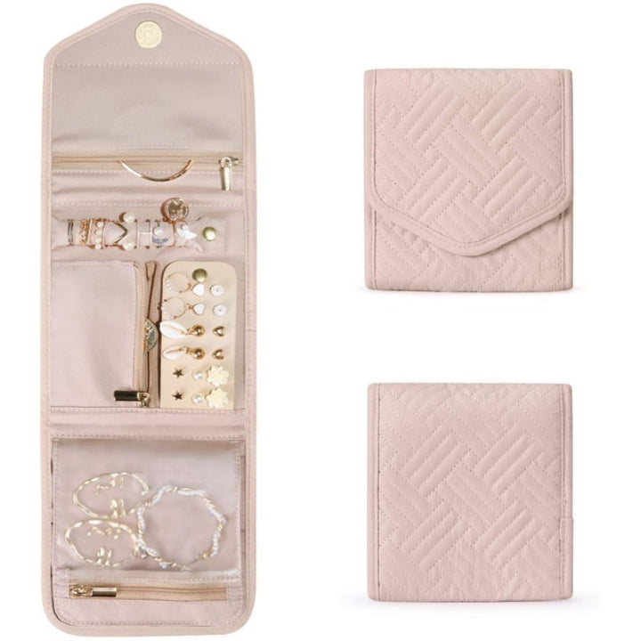 Cosmetic Organizer Bag with Foldable Design and Multiple Compartments Bowlift