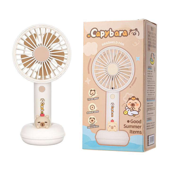 Creative Cartoon-Themed Rechargeable Handheld Fan Bowlift