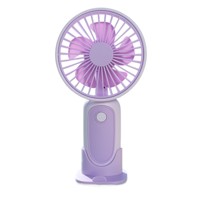 Unisex compact portable hand fan with foldable stand and quiet brushless motor rechargeable Bowlift