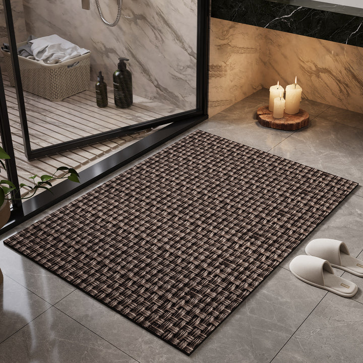 Natural Fiber Bath Mat Bowlift