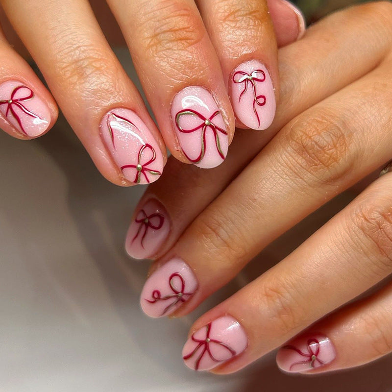 Whimsical Bow Embellished Press-On Nails Bowlift