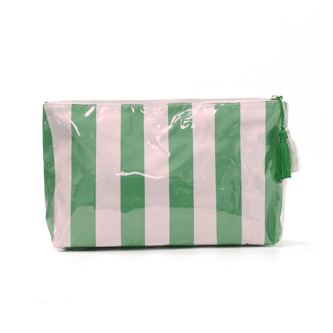 Cosmetic pouch with practical zipper and colorful checkered pattern Bowlift