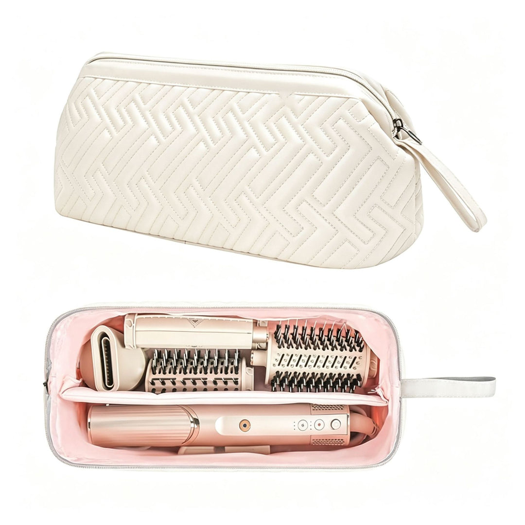 Cosmetic Organizer Bag with Elegant Quilting Bowlift