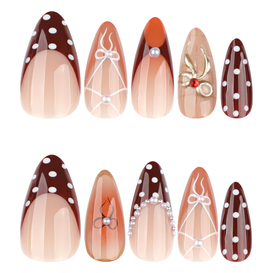 Artful stiletto nails in elegant design Bowlift