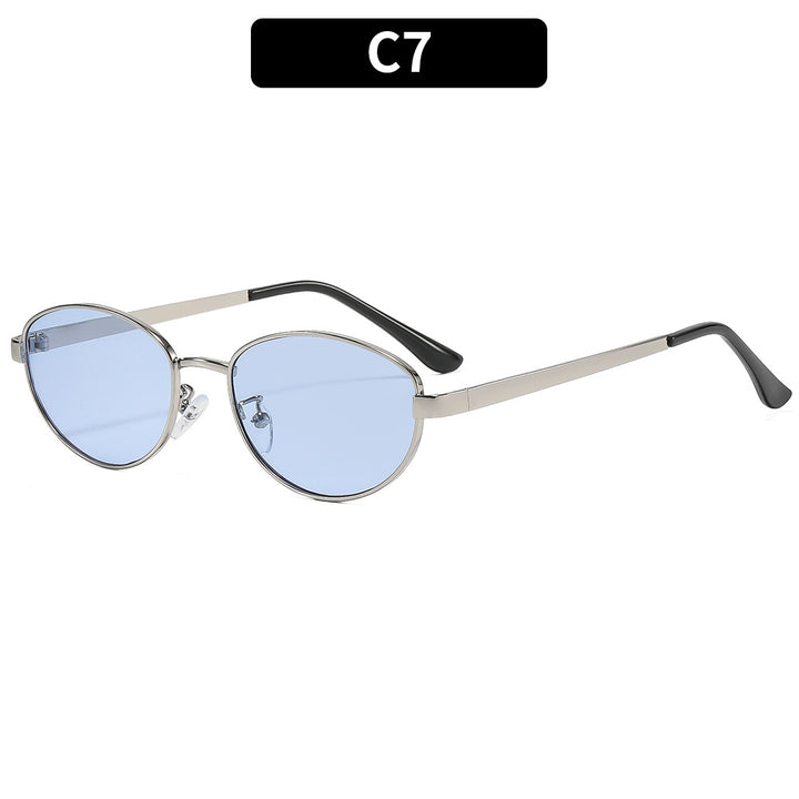 Modern Oval Frame Sunglasses