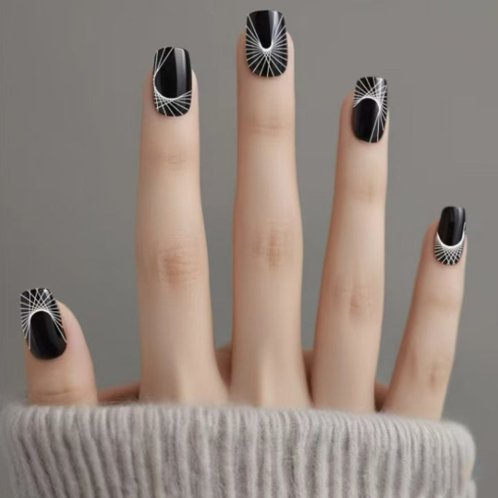 Geometric Patterned Press-On Nails Bowlift