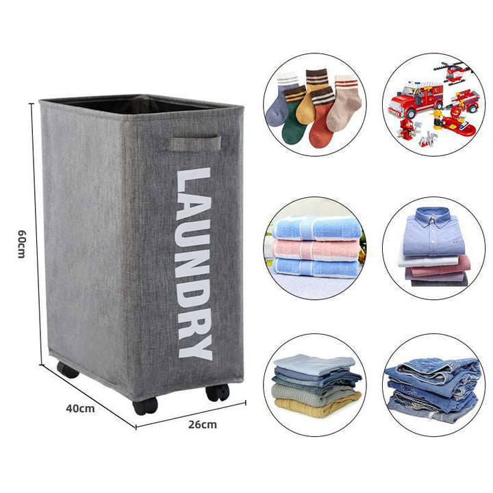 Practical laundry container with wheels Bowlift