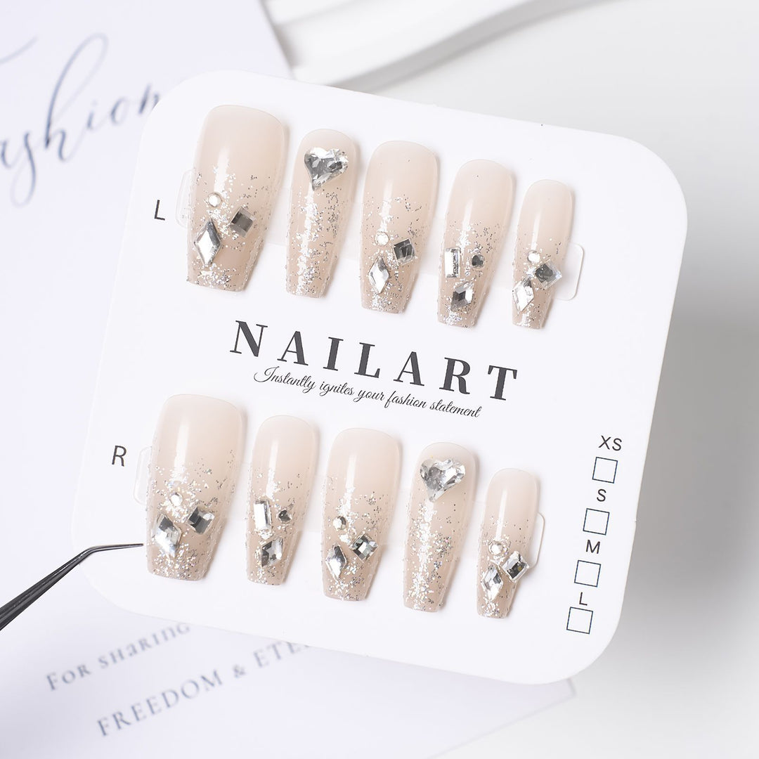Cute Animal-Themed Press-On Nail Art Set Bowlift