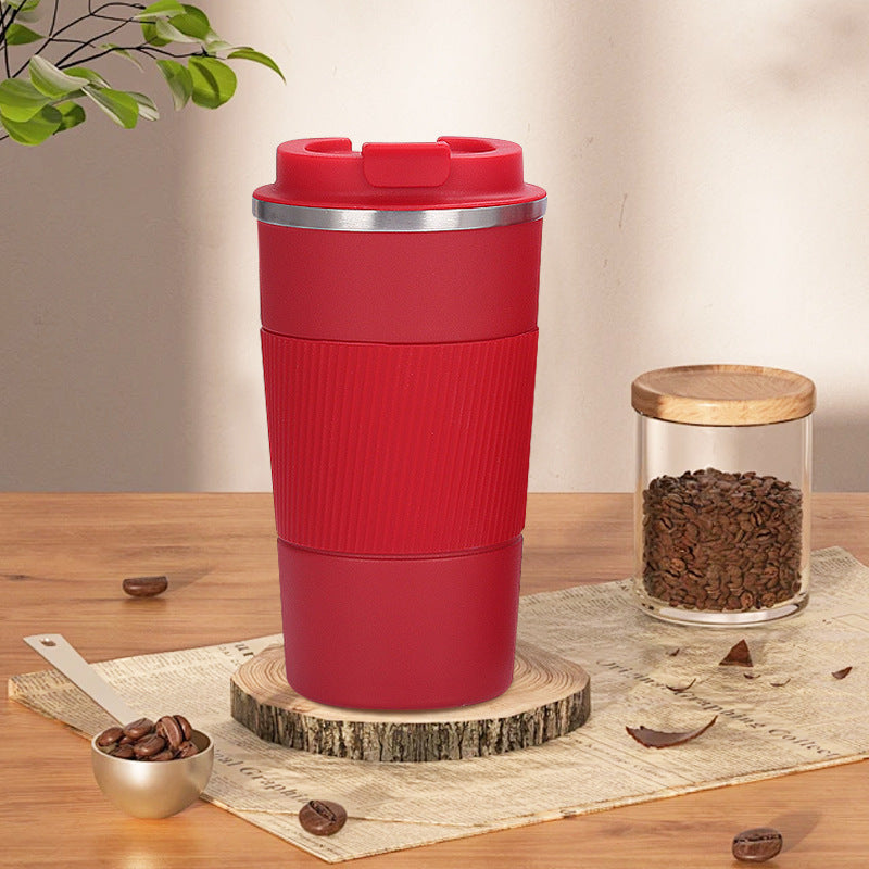 Insulated Stainless Steel Travel Coffee Tumbler with Leakproof Lid and Carry Strap Bowlift