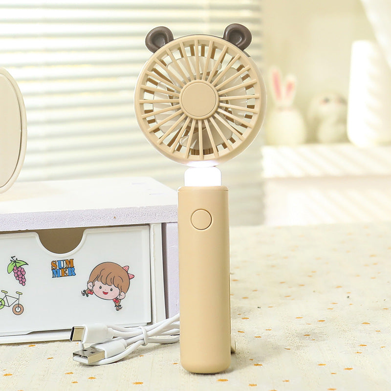 Women's Portable Bunny Design Hand Fan Bowlift