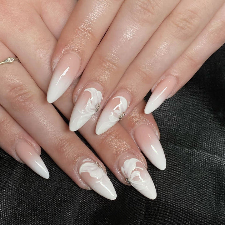 Elegant 3D Acrylic Nail Art Bowlift