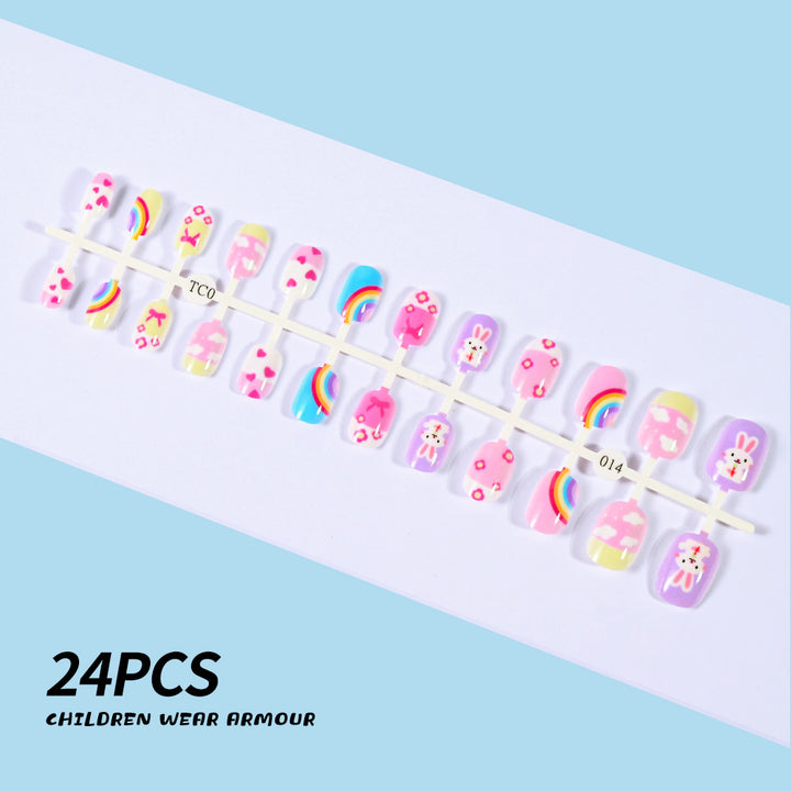 Children's Fun-Themed Press-On Nail Set Bowlift