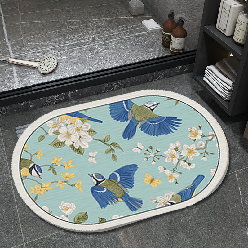 Unisex Floral Pattern Bathmat Bowlift