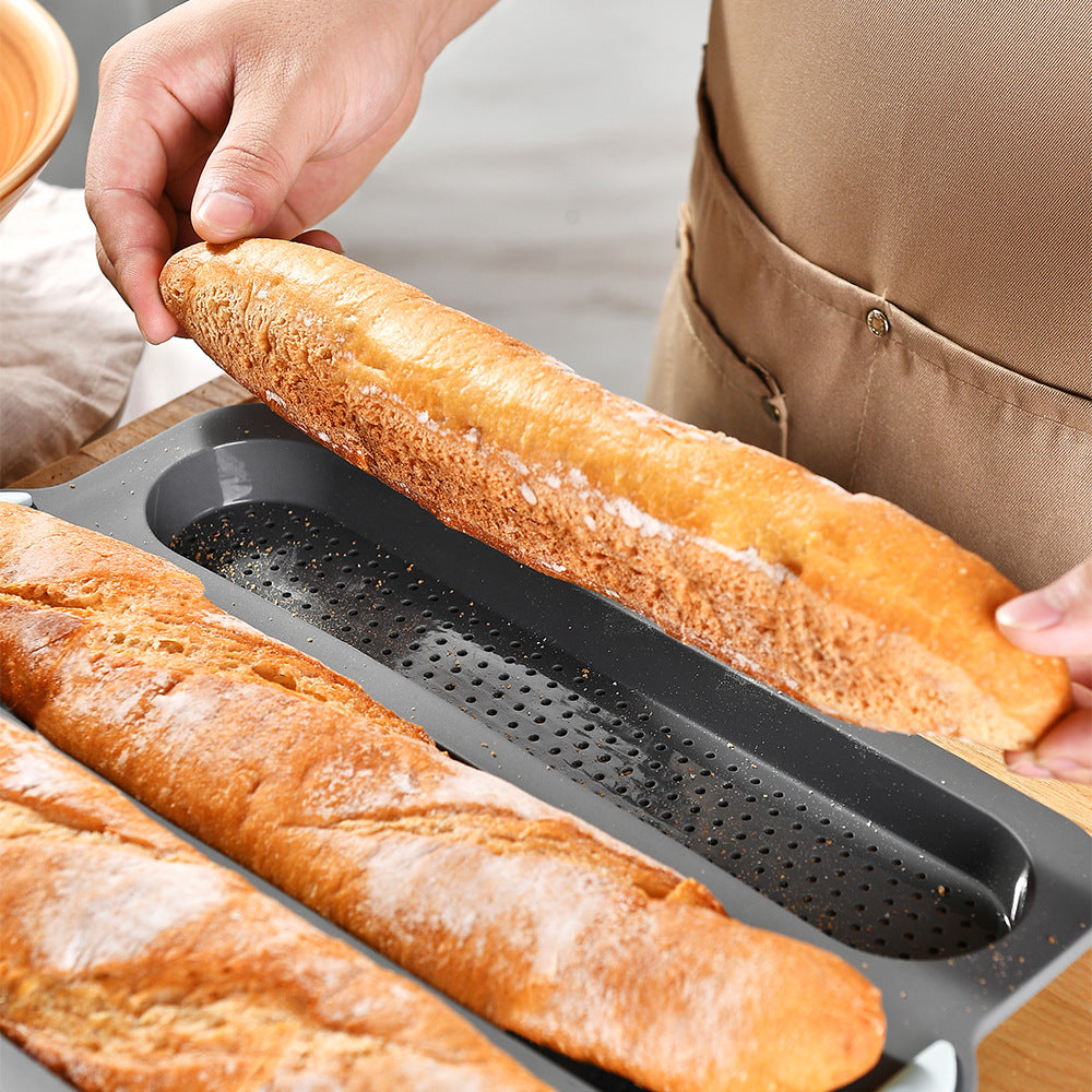 Silicone Bread Baking Pan with Non-Stick Coating and Sturdy Handles Bowlift