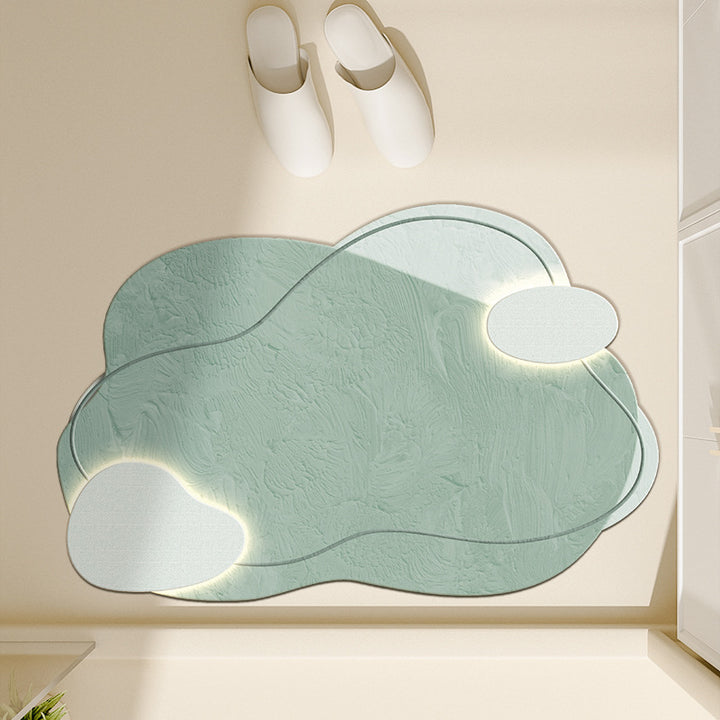 Floral-Inspired Decorative Bath Mat Bowlift