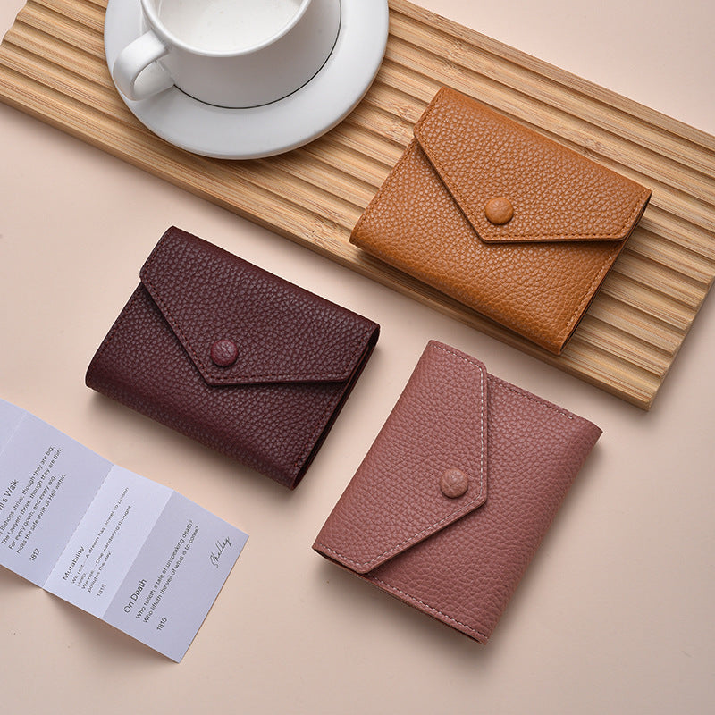 Textured Leather Coin Wallet Bowlift